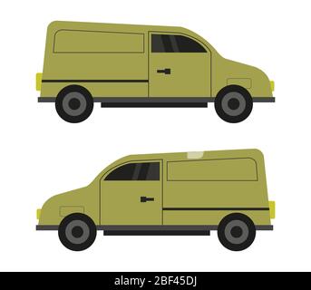 minivan icon illustrated in vector on white background Stock Vector