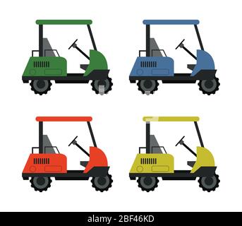 golf car icon illustrated in vector on white background Stock Vector