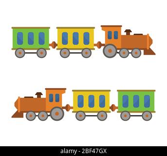 toy train icon illustrated in vector on white background Stock Vector