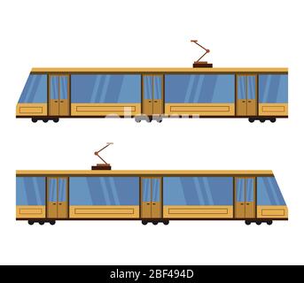 tram icon illustrated in vector on white background Stock Vector