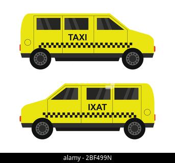 taxi van icon illustrated in vector on white background Stock Vector