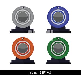 webcam icon illustrated in vector on white background Stock Vector