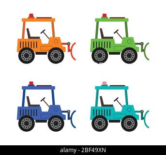 snowplow icon illustrated in vector on white background Stock Vector