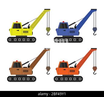 crane icon illustrated in vector on white background Stock Vector