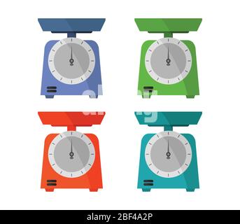 kitchen scale icon illustrated in vector on white background Stock Vector