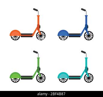 roller scooter icon illustrated in vector on white background Stock Vector