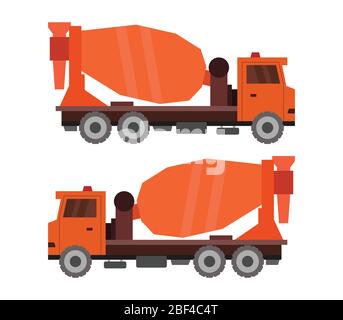 concrete mixer icon illustrated in vector on white background Stock Vector