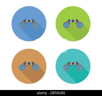 binoculars icon illustrated in vector on white background Stock Vector