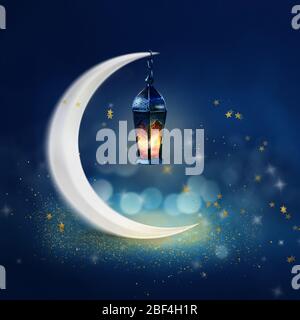Ramadan Kareem background. Islamic Greeting Card for Muslim Holidays and Ramadan. Stock Photo