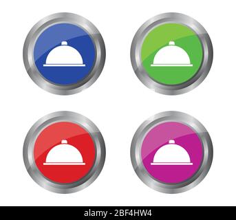 tray icon illustrated in vector on white background Stock Vector
