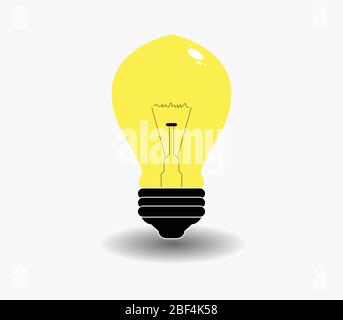 light bulb icon illustrated in vector on white background Stock Vector