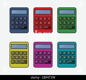 calculator icon illustrated in vector on white background Stock Vector