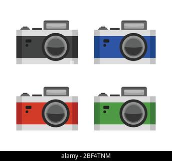 camera icon illustrated in vector on white background Stock Vector