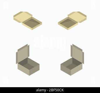 donut box icon illustrated in vector on white background Stock Vector