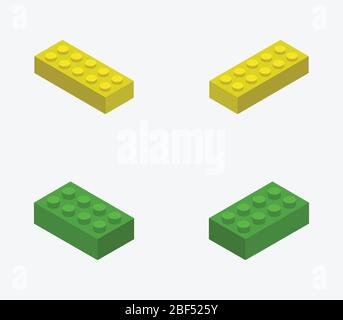 lego icon illustrated in vector on white background Stock Vector