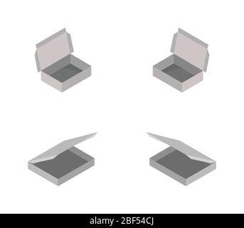 donut box icon illustrated in vector on white background Stock Vector