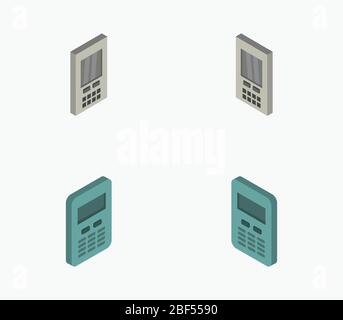 air conditioner remote control icon illustrated in vector on white background Stock Vector