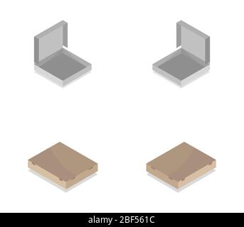 pizza box icon illustrated in vector on white background Stock Vector