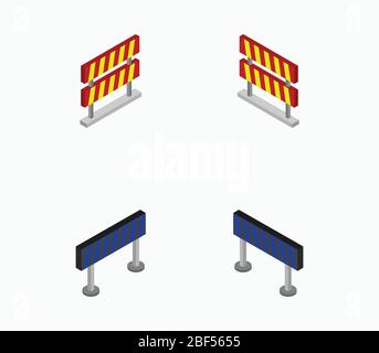 roadblock icon illustrated in vector on white background Stock Vector