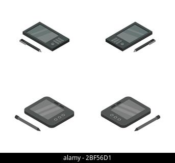 graphic tablet icon illustrated in vector on white background Stock Vector