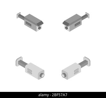 surveillance camera icon illustrated in vector on white background Stock Vector