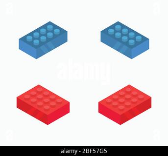 lego icon illustrated in vector on white background Stock Vector