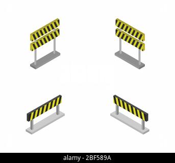 roadblock icon illustrated in vector on white background Stock Vector