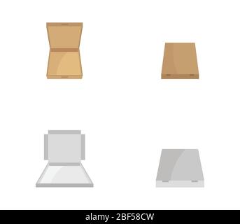 pizza box icon illustrated in vector on white background Stock Vector