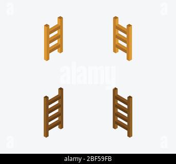 ladder icon illustrated in vector on white background Stock Vector