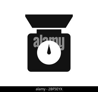 kitchen scale icon illustrated in vector on white background Stock Vector