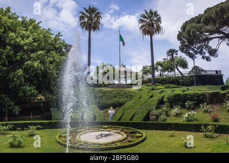 Giardino Bellini also called Villa Bellini, oldest park in Catania, second largest city of Sicily island in Italy Stock Photo