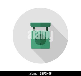 kitchen scale icon illustrated in vector on white background Stock Vector