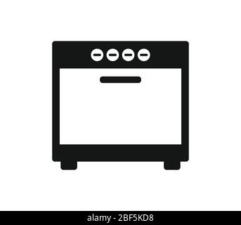 oven icon illustrated in vector on white background Stock Vector