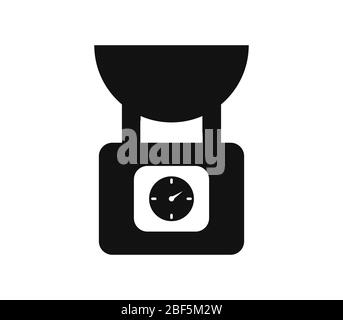 kitchen scale icon illustrated in vector on white background Stock Vector