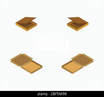 pizza box icon illustrated in vector on white background Stock Vector