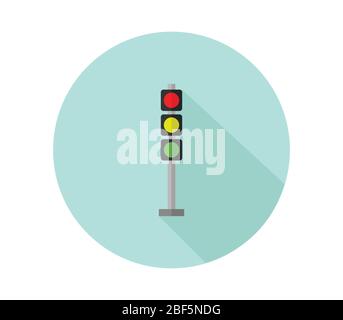 traffic light icon illustrated in vector on white background Stock Vector