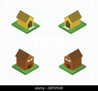 doghouse icon illustrated in vector on a white background Stock Vector