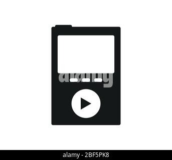 mp3 player icon illustrated in vector on white background Stock Vector