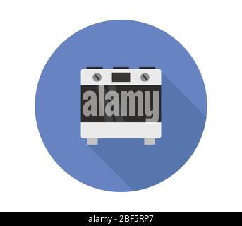 oven icon illustrated in vector on white background Stock Vector