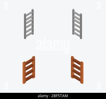 ladder icon illustrated in vector on white background Stock Vector