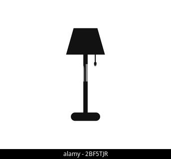 floor lamp icon illustrated in vector on white background Stock Vector