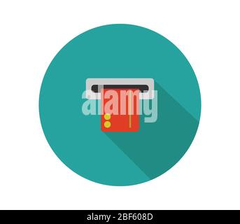 ATM icon illustrated in vector on white background Stock Vector