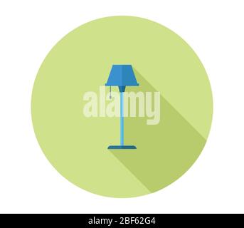 floor lamp icon illustrated in vector on white background Stock Vector