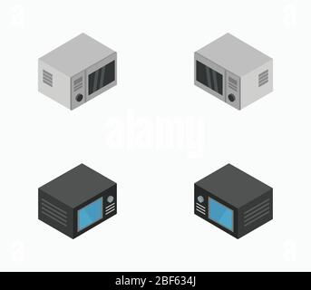 oven isometric icon illustrated in vector on white background Stock Vector