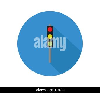 traffic light icon illustrated in vector on white background Stock Vector