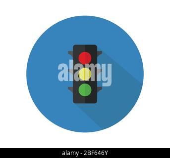 traffic light icon illustrated in vector on white background Stock Vector