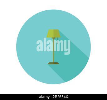 floor lamp icon illustrated in vector on white background Stock Vector