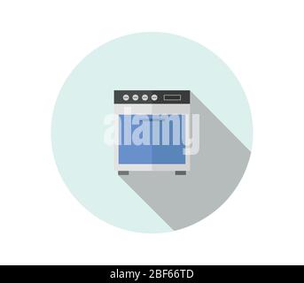 oven icon illustrated in vector on white background Stock Vector