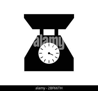 kitchen scale icon illustrated in vector on white background Stock Vector