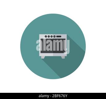 oven icon illustrated in vector on white background Stock Vector